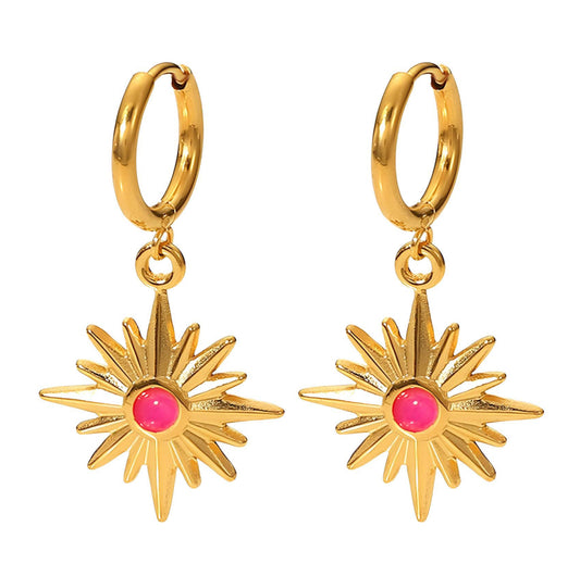 Pink Flower Earrings, INTENSITY