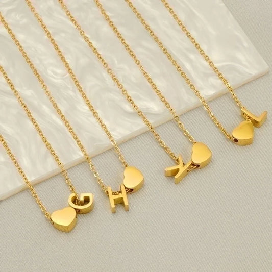 Style Letter Heart Shape Necklace