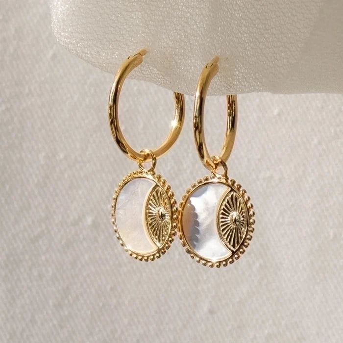 Vintage Sun Moon Earrings